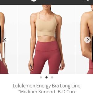 Lululemon Energy Bra Long Line *Medium Support, B-D Cup
Beech Wood NWT size 4